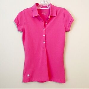 Lilly Pulitzer Pima Cotton Pink Polo Shirt - XS